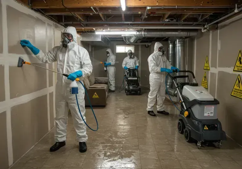 Basement Moisture Removal and Structural Drying process in Antelope, CA